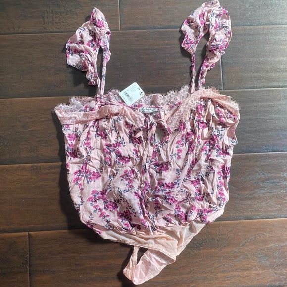 Free People Take It Away Pink Floral Bodysuit - Picture 9 of 14